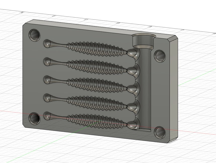 Fall worm 5 pc mold