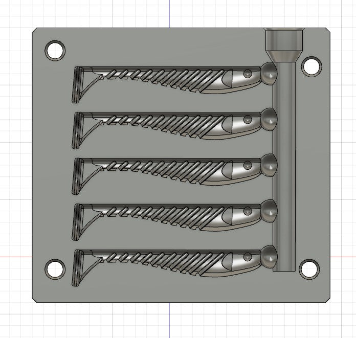 Swim Jim Ribbed 5 pc mold